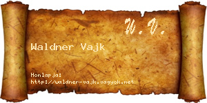 Waldner Vajk névjegykártya